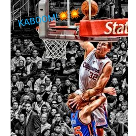 New! Blake Griffin 8.5x11 Clippers Slam Dunk Color Art Basketball Glossy Poster! - Picture 3 of 4